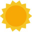 weather, warm, Holidays, summer, sun, meteorology, Summertime, Sunny, nature Orange icon
