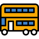 Bus, travel, Public transport, Automobile, transport, transportation, vehicle, school bus Orange icon