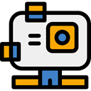 camcorder, travel, domestic, digital camera, technology, electronics, gopro, video camera WhiteSmoke icon