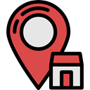 signs, pin, placeholder, map pointer, Map Point, Map Location, Gps, travel, house, real estate, Home IndianRed icon