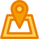 pin, Map Location, Maps And Flags, map pointer, location, real estate, Map Point, placeholder, signs DarkOrange icon