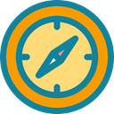 Direction, compass, Orientation, Tools And Utensils, Business And Finance, Cardinal Points, location DarkCyan icon