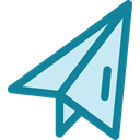 paper plane, Message, childhood, gaming, Origami, Airplane Origami DarkCyan icon