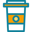 coffee cup, Coffee Shop, food, Paper Cup, Coffee, Take Away, Business And Finance, hot drink DarkCyan icon