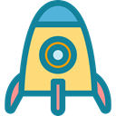 Space Ship, Rocket, Rocket Launch, Space Ship Launch, Rocket Ship, transport, Business And Finance DarkCyan icon