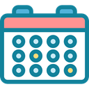 interface, Calendar, Organization, Business And Finance, Schedule, date, time, Administration, Calendars DarkCyan icon