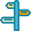 Orientation, Business And Finance, Pointer, Signaling, signal, Panel, Directions DarkCyan icon