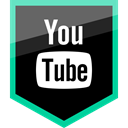 media, Social, Logo, youtube Black icon