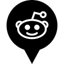 Logo, media, Reddit, Social Black icon