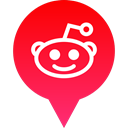 media, Reddit, Logo, Social Crimson icon