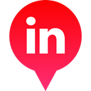 Linkedin, media, Logo, Social Crimson icon