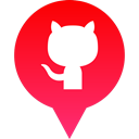 Logo, Github, Social, media Crimson icon