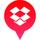 dropbox, Social, media, Logo Crimson icon