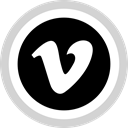 Social, Logo, Vimeo, media LightGray icon