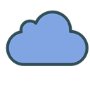 internet, sky, shape, storage, Brand, Cloud CornflowerBlue icon