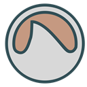 round, Circle, figure, shape, Coffe Gainsboro icon