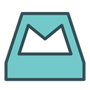 storage, mail, Container, Brand MediumAquamarine icon