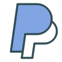 Letter, Brand, P, paypal CornflowerBlue icon