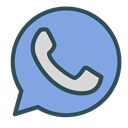 shape, phone, Brand, Whatsapp, Circle CornflowerBlue icon