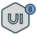 Design, network, Brand, ui8 Gainsboro icon