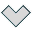 Arrow, Polygon, shape, triangle Gainsboro icon