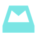 mail, Brand, Container, storage SkyBlue icon