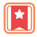 Brand, banner, star, square Tomato icon