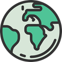 Ecology And Environment, Geography, Planet Earth, worldwide, global, Maps And Flags, earth Gainsboro icon