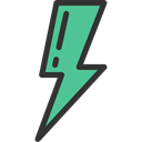 electrical, Flash, thunder, technology, electricity, Bolt, Ecology And Environment, weather, interface, lightning Black icon