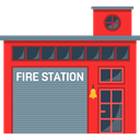 buildings, firefighters, truck, Firemen, Emergencies, Building, Fire Station LightSlateGray icon