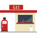 Architecture And City, Energy, petrol, gas station, gasoline, fuel, buildings Wheat icon