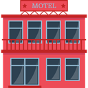 Building, motel, buildings, Accomodation, lodging Tomato icon