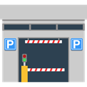 Building, Automobile, signs, buildings, sign, vehicle, Parking LightGray icon