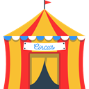 Circus, leisure, entertainment, Tent, buildings, Entertaining Goldenrod icon