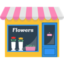 opened, Flower, commerce, buildings, store, flowers, shopping, Shop, Commercial, open DarkSlateGray icon