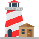 buildings, tower, Orientation, Guide, Lighthouse Black icon
