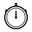 stopwatch, timing, exercise, time Black icon