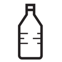 water, Bottle, plastic, fitness Black icon