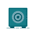 storage, lockers, Money, Bank, Business, graphic, banking Teal icon