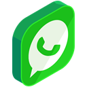 Whatsapp, network, media, Chat, Social, Communication LimeGreen icon