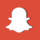 red, Snapchat, Social, networking, media, photo, Logo Chocolate icon