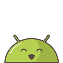 Mobile, Emoji, happy, successful, Android, mood, smile Black icon