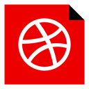 dribbble, media, Brand, Logo, Social Red icon