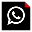 Social, media, Brand, Whatsapp, Logo Black icon