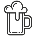 mug, beer, beverage, drink Black icon
