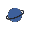 Mercury, planet, sign, space, meteorology, weather Black icon
