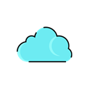 meteorology, Cloud, sign, weather, rainy, Cloudy Black icon