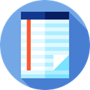Note, Notebook, Writing Tool, writing, Tools And Utensils, interface, education, notepad CornflowerBlue icon