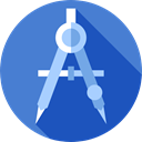miscellaneous, School Materials, Draw, education, compass, Drawing, Tools And Utensils RoyalBlue icon