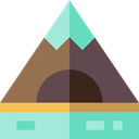 mountain, Cave, Rocks, landscape, shelter, nature DimGray icon